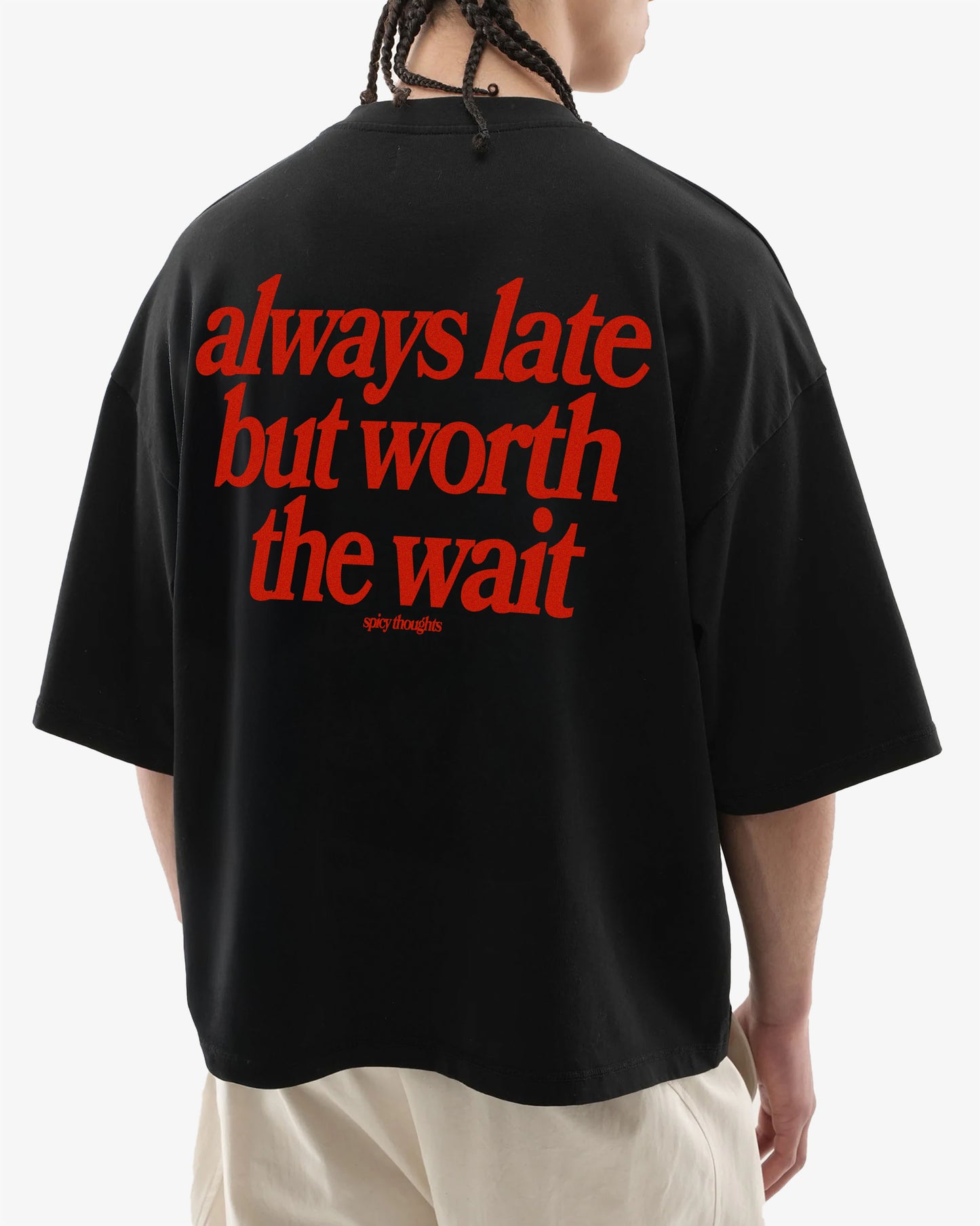 Heavy Oversized Tee White - Always Late