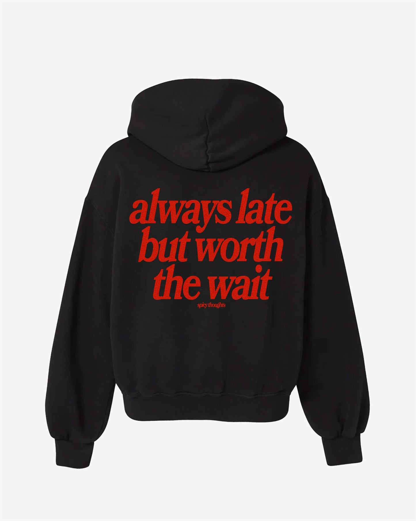 Oversized Hoodie Black - Always Late