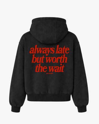 Oversized Hoodie Washed - Always late