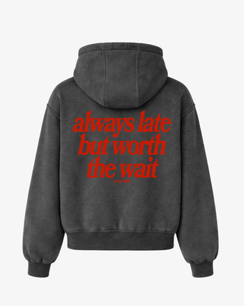 Oversized Hoodie Washed - Always late