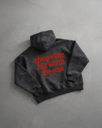 Oversized Hoodie Washed - Always late