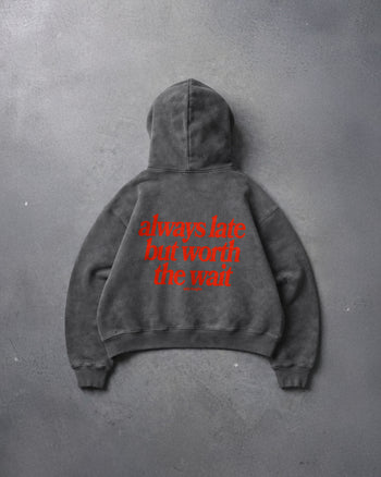 Oversized Hoodie Washed - Always late