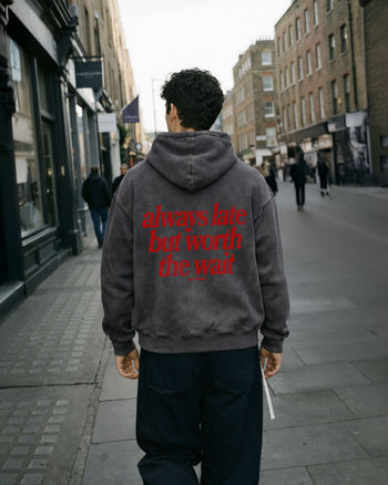 Oversized Hoodie Washed - Always late