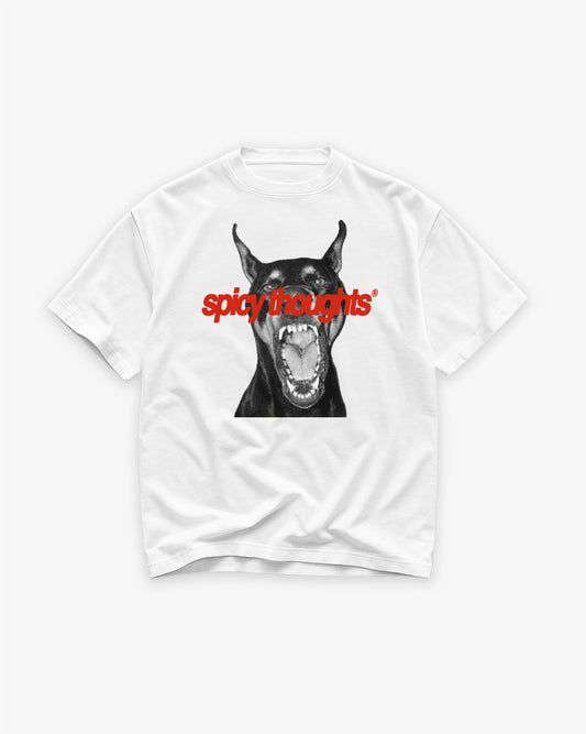 Heavy Oversized Tee White - Dog
