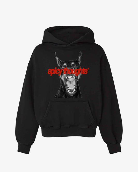 Oversized Hoodie Black - Dog