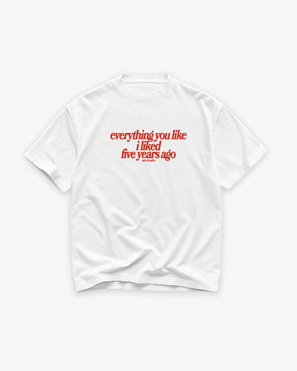 Heavy Oversized Tee White - Everything You Like