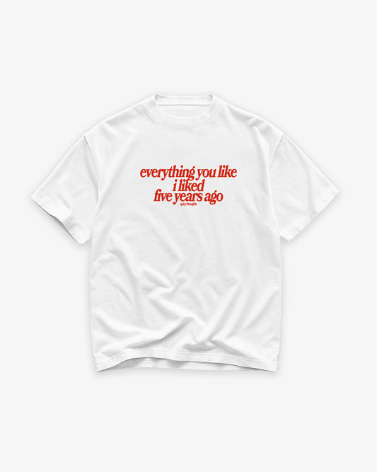 Heavy Oversized Tee White - Everything You Like