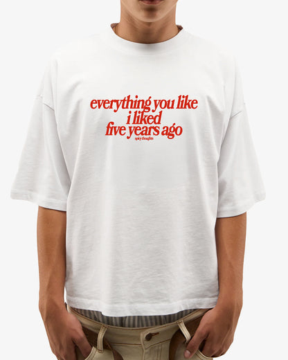 Heavy Oversized Tee White - Everything You Like
