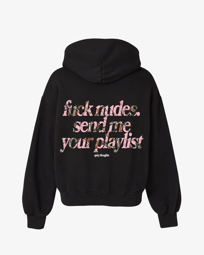 Oversized Hoodie Black - Send Me Your Playlist