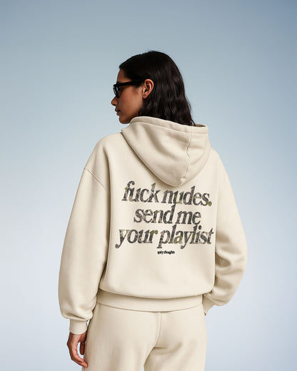 Oversized Hoodie Black - Send Me Your Playlist