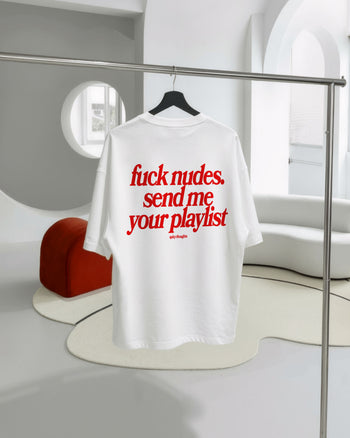 Heavy Oversized Tee - Send Me Your Playlist