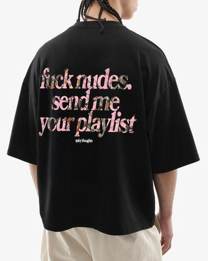 Heavy Oversized Tee - Send Me Your Playlist