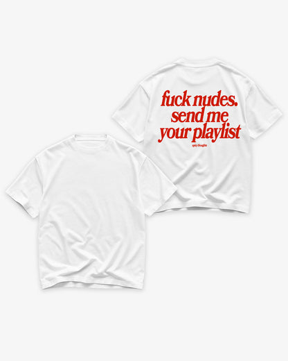 Heavy Oversized Tee - Send Me Your Playlist