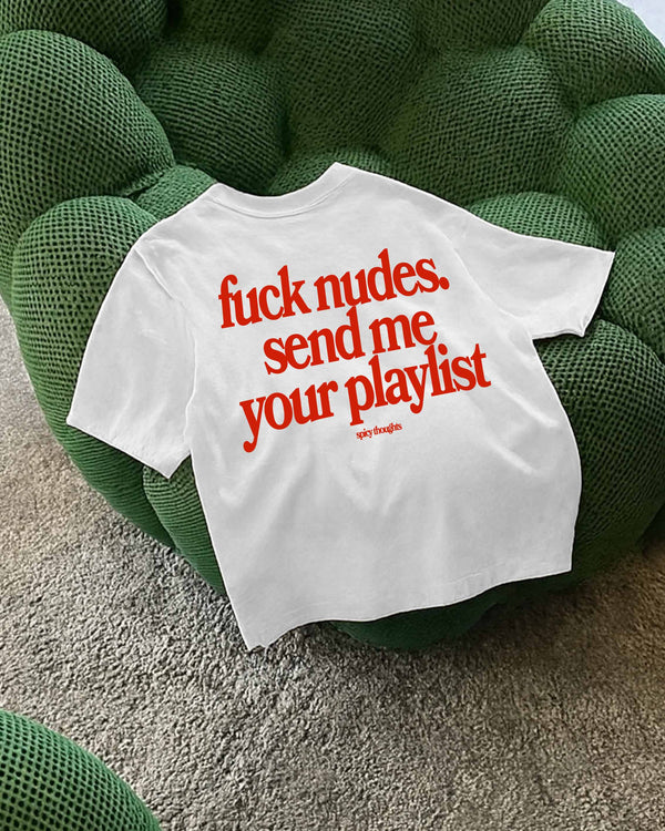 Heavy Oversized Tee - Send Me Your Playlist