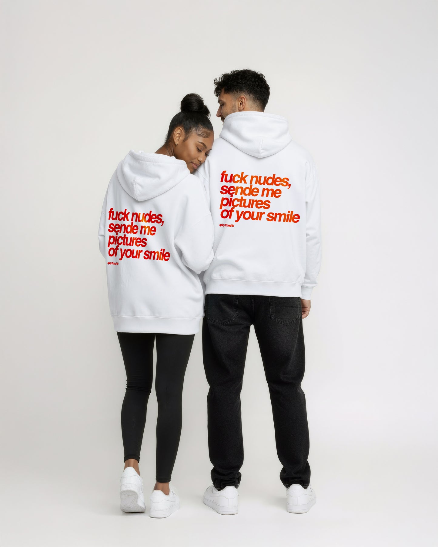 Oversized Hoodie - Fuck Nudes, Send Me Pictures of Your Smile