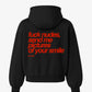Oversized Hoodie - Fuck Nudes, Send Me Pictures of Your Smile