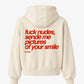 Oversized Hoodie - Fuck Nudes, Send Me Pictures of Your Smile