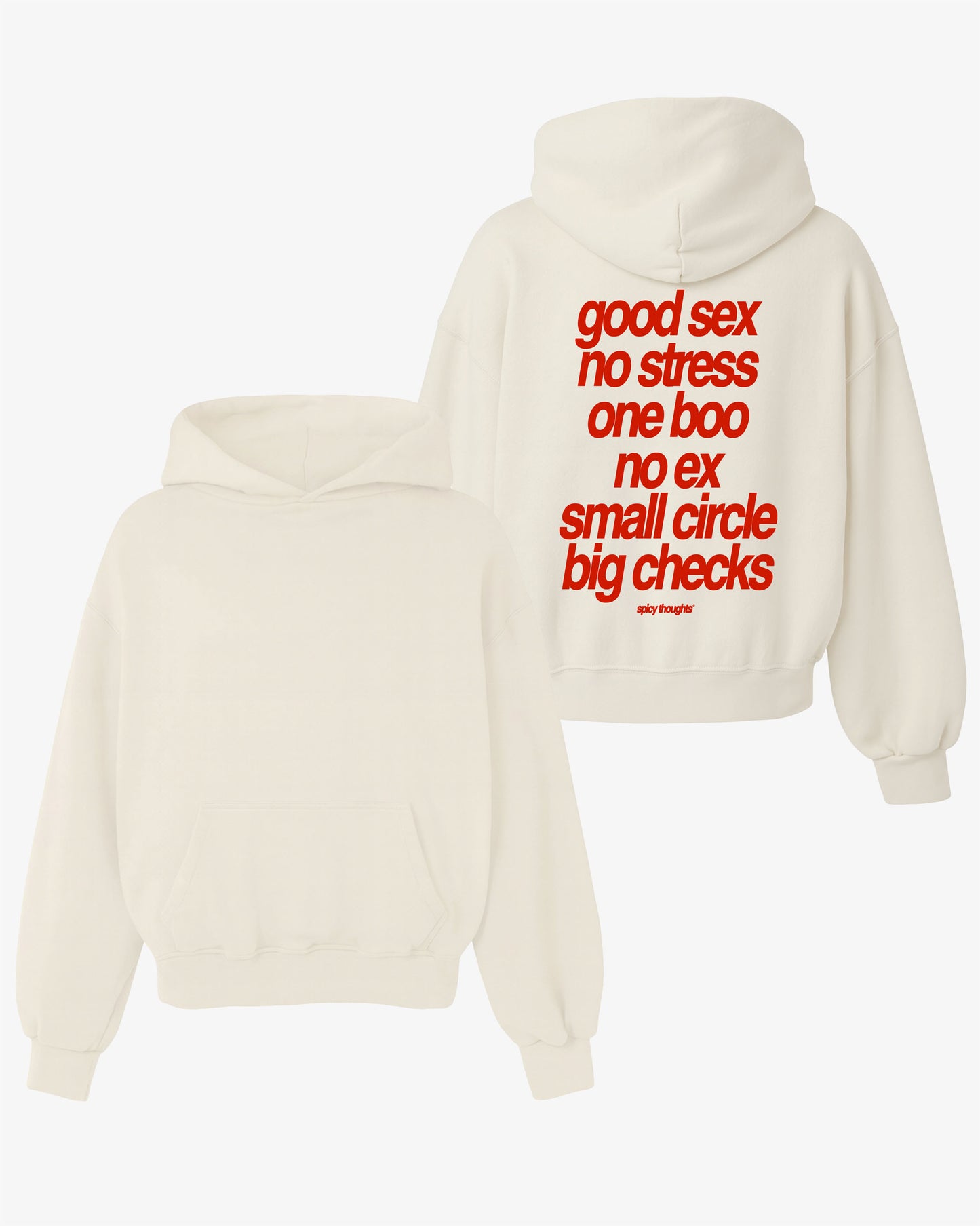 Oversized Hoodie Black - Small Circle Big Checks