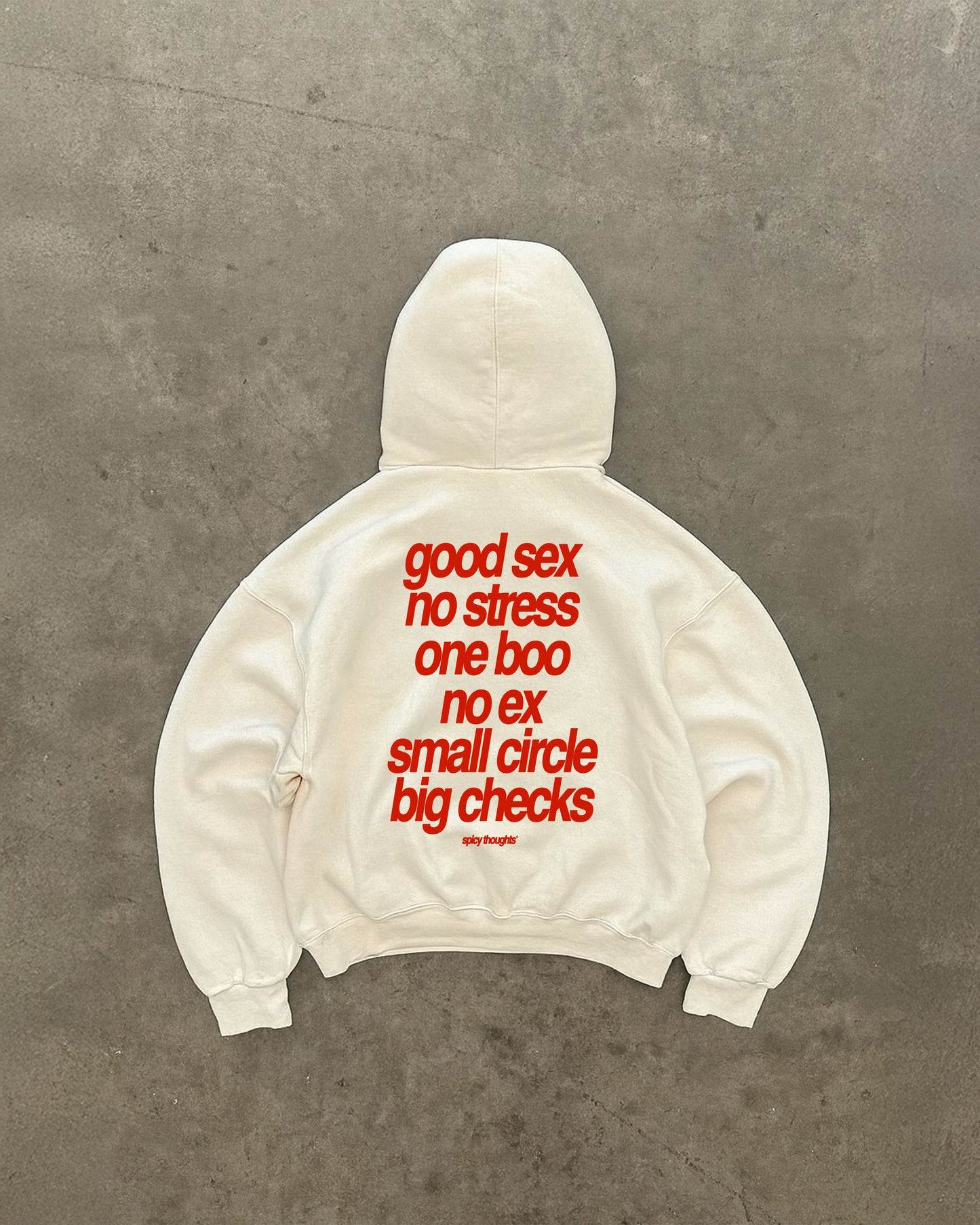 Oversized Hoodie Black - Small Circle Big Checks