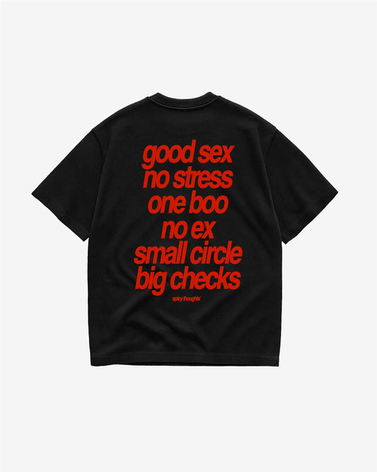 Heavy Oversized Tee - Small Circle Big Checks