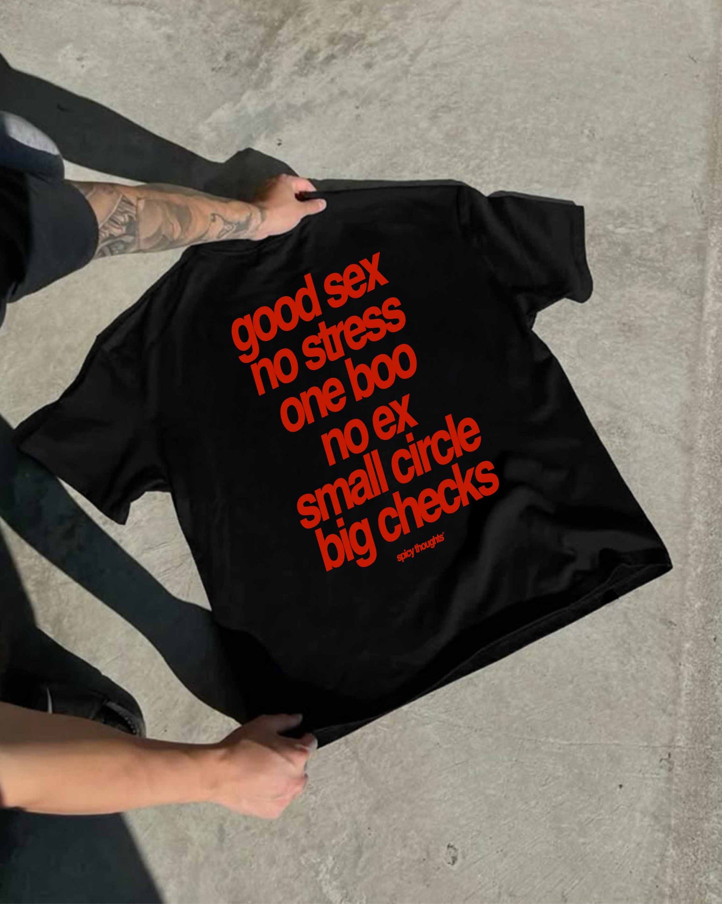 Heavy Oversized Tee - Small Circle Big Checks
