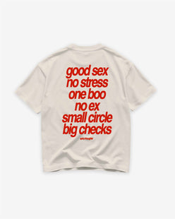 Heavy Oversized Tee - Small Circle Big Checks