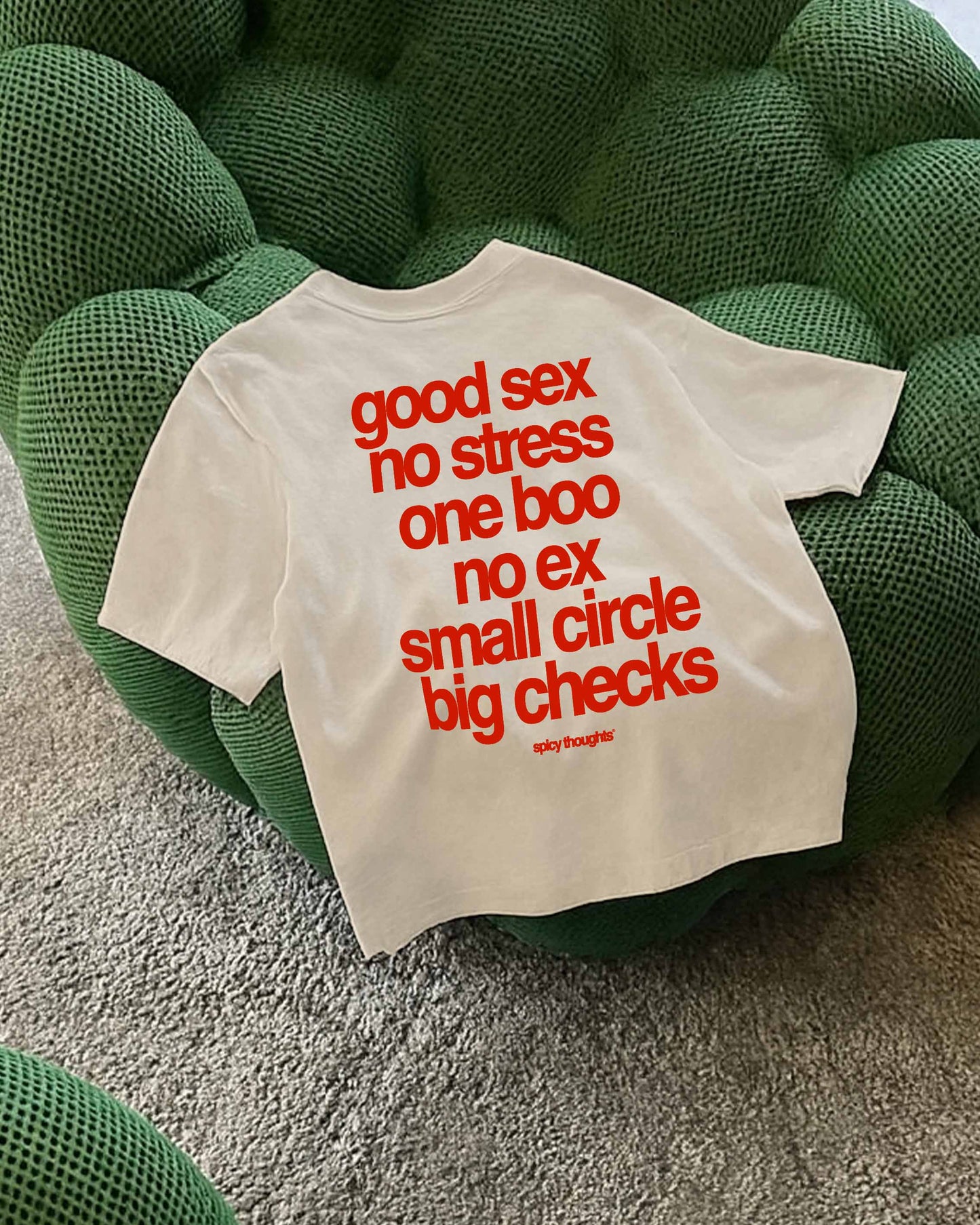 Heavy Oversized Tee - Small Circle Big Checks