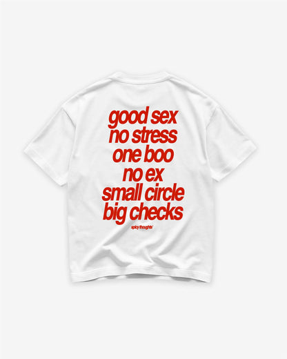 Heavy Oversized Tee - Small Circle Big Checks