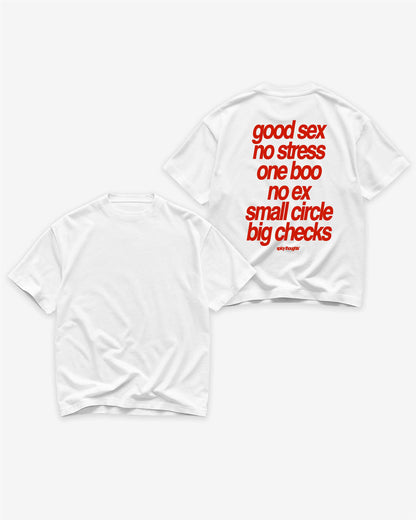 Heavy Oversized Tee - Small Circle Big Checks