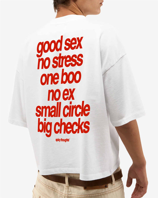 Heavy Oversized Tee - Small Circle Big Checks