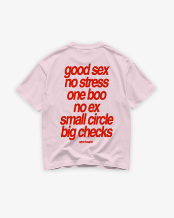 Heavy Oversized Tee - Small Circle Big Checks