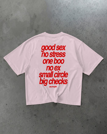 Heavy Oversized Tee - Small Circle Big Checks