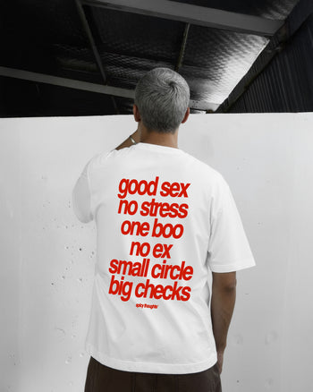 Heavy Oversized Tee - Small Circle Big Checks