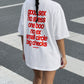 Heavy Oversized Tee - Small Circle Big Checks