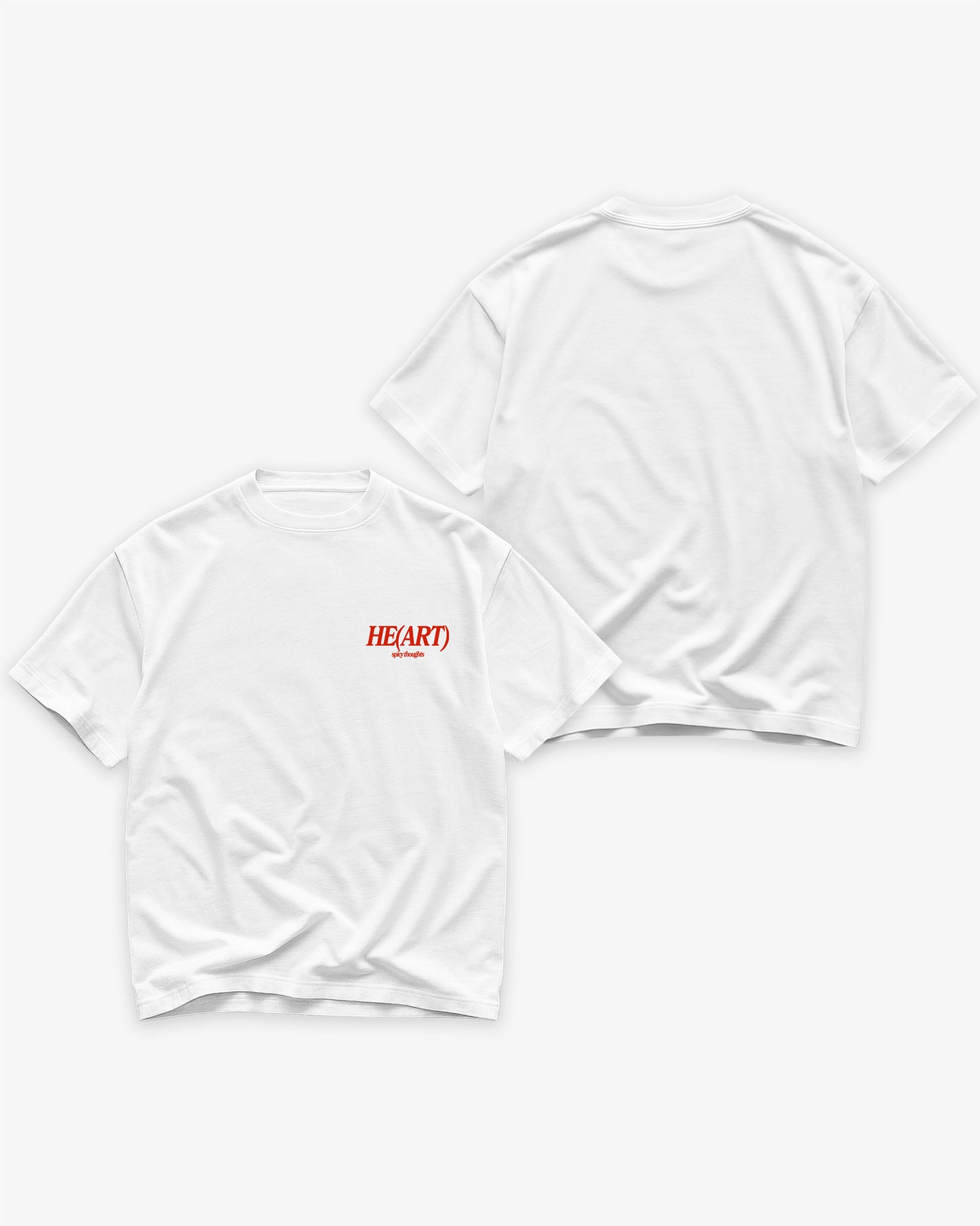 Heavy Oversized Tee White - HE(ART)