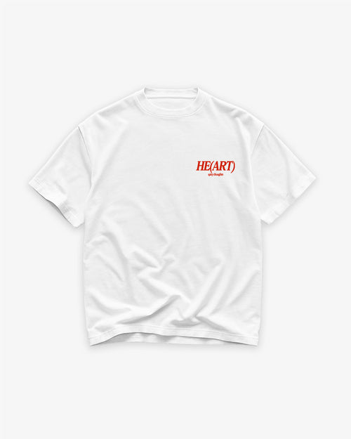 Heavy Oversized Tee White - HE(ART)