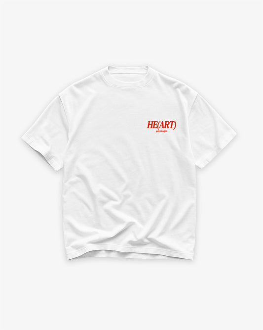 Heavy Oversized Tee White - HE(ART)