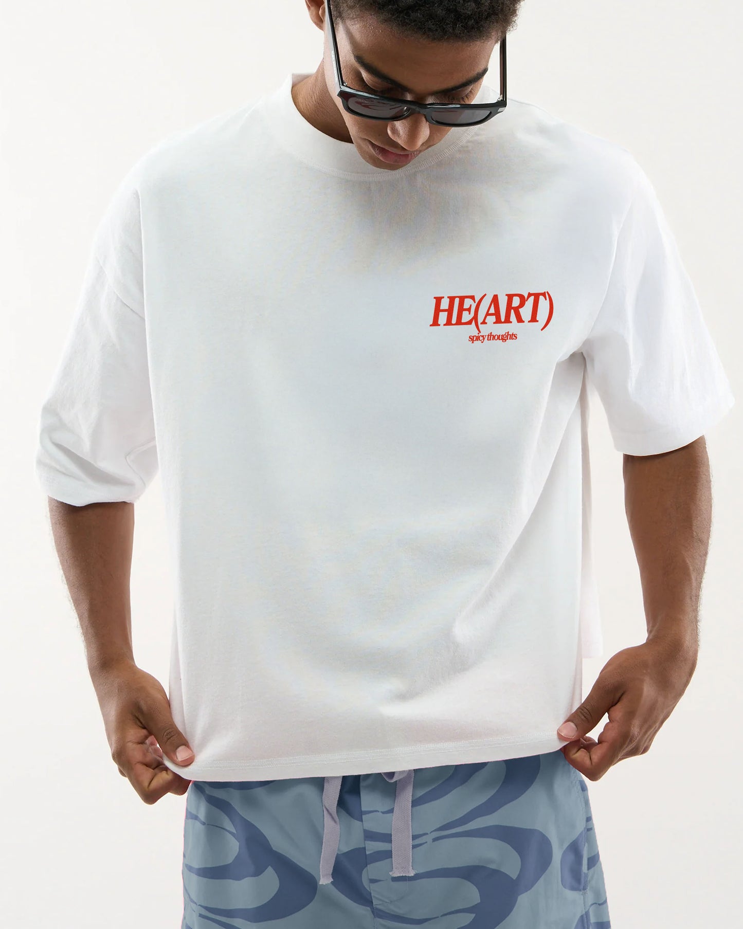Heavy Oversized Tee White - HE(ART)