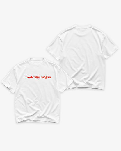 Heavy Oversized Tee White - I Look Great On