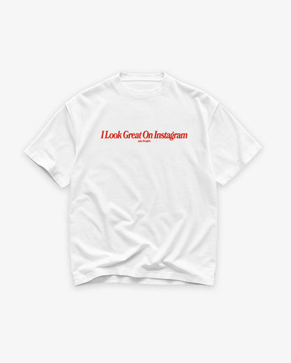 Heavy Oversized Tee White - I Look Great On