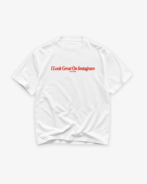 Heavy Oversized Tee White - I Look Great On