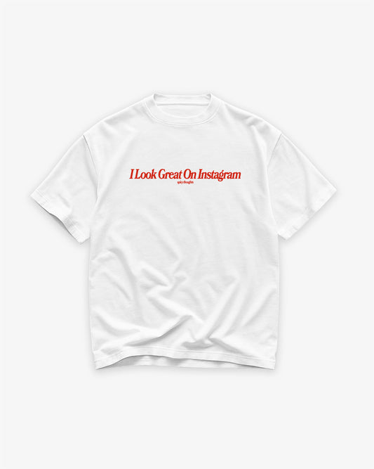 Heavy Oversized Tee White - I Look Great On