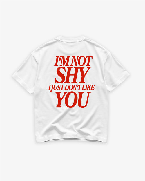 Heavy Oversized Tee White - I’m Not Shy