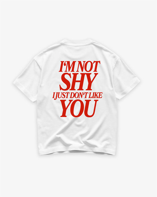 Heavy Oversized Tee White - I’m Not Shy
