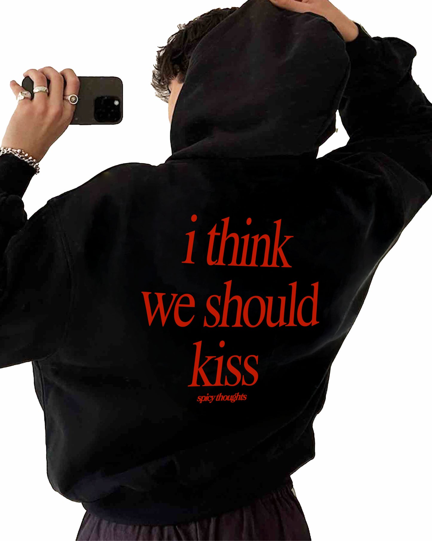 Oversized Hoodie - I Think We Should Kiss