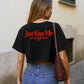 Cropped Tee - Just Kiss Me