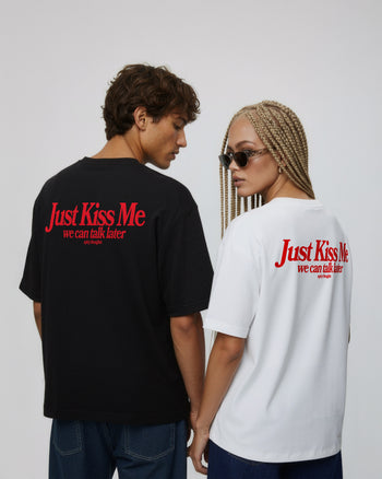 Heavy Oversized Tee - Just Kiss Me