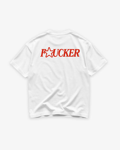 Heavy Oversized Tee White - Mother Fxucker