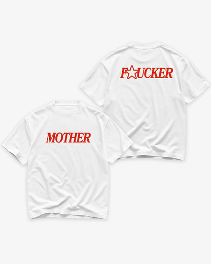 Heavy Oversized Tee White - Mother Fxucker