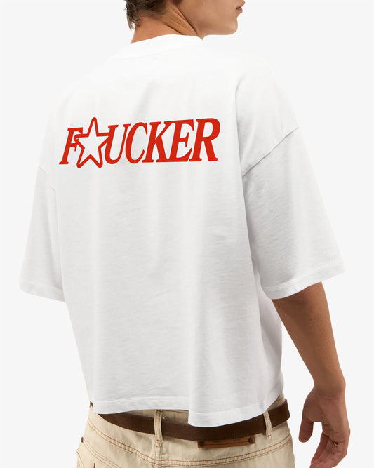 Heavy Oversized Tee White - Mother Fxucker